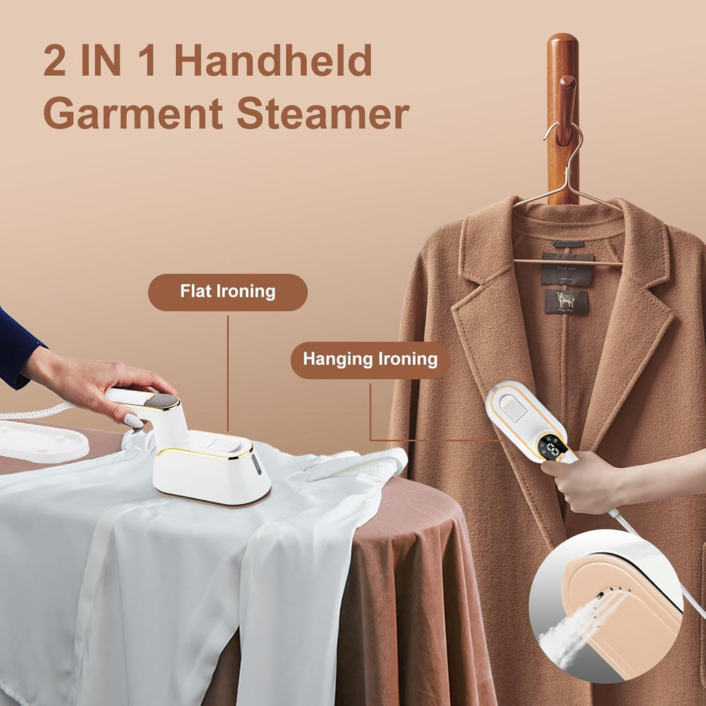 1300W Portable Handheld Clothes Steamer with LCD Screen D505