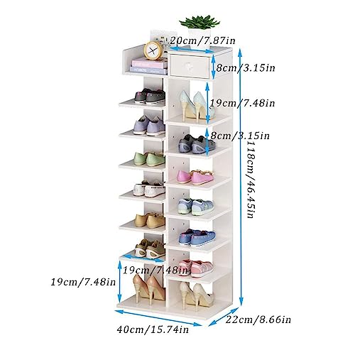 8 Tiers Vertical Narrow Shoe Rack P36131