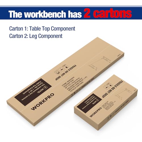 48" Adjustable Workbench with Rubber Wood Top M81469
