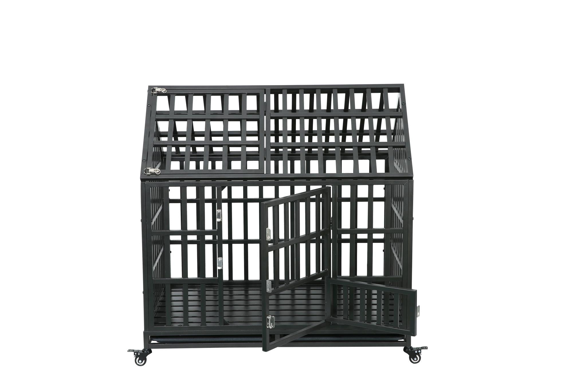 Heavy Duty Dog Cage Crate with Roof Q925971