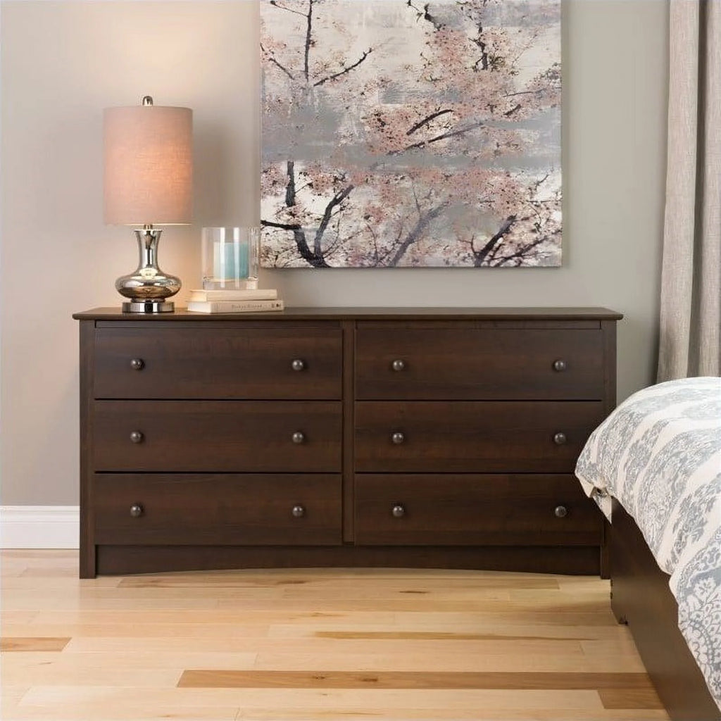 5-Piece Set with 2 Night Tables Chest Dresser and Tall Nightstand K359469