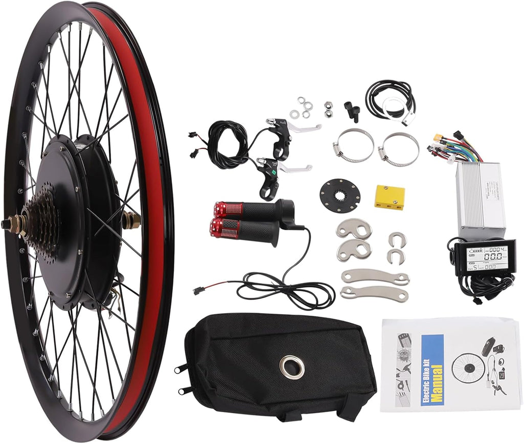 Electric Bicycle Wheel Kit Front/Rear Wheel Hub Motor Electric Bike Conversion Kit with LCD Display Z760