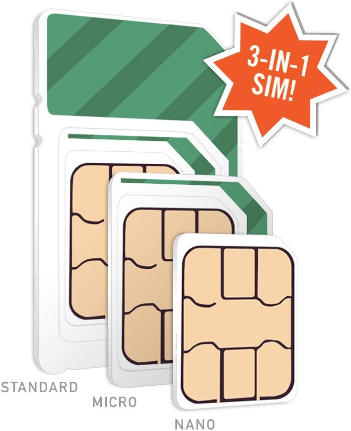 12GB 5G • 4G LTE Data + Unlimited Talk & Text for 3 Months GSM SIM Card S443267