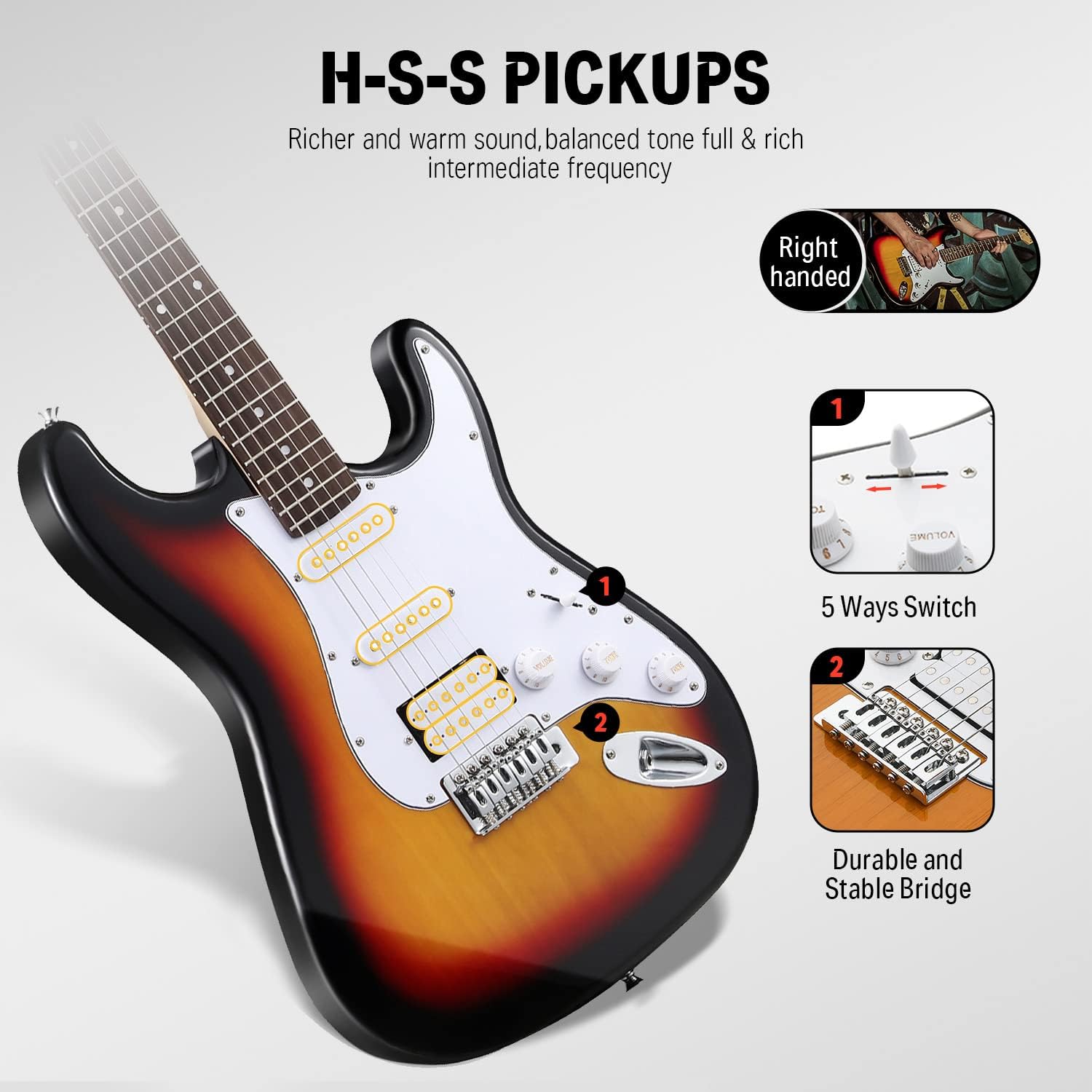 39 Inch Full Size Electric Guitar C734046