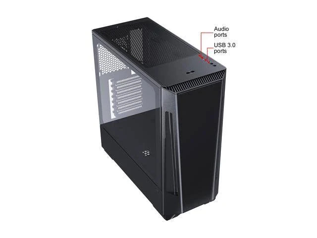 Compact E-ATX Mid-Tower Case Tempered Glass Z62617