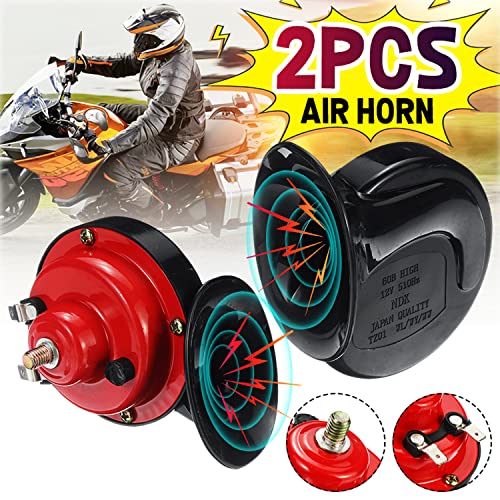 1Pair 12V Waterproof Electric Snail Horn (Black) C33943
