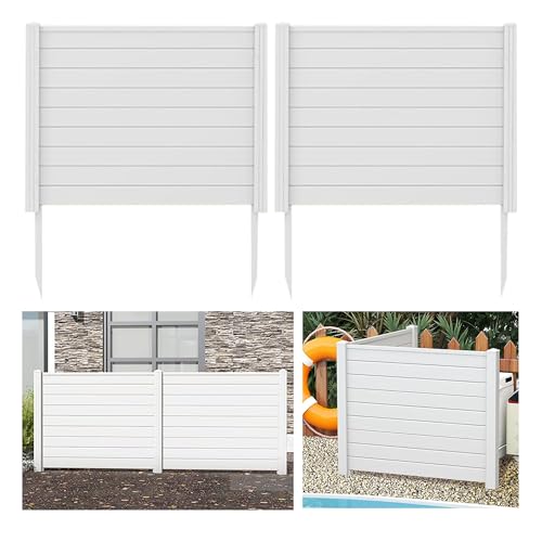 48" W X 48" H Vinyl Privacy Screen Fence 2 Panels C528866