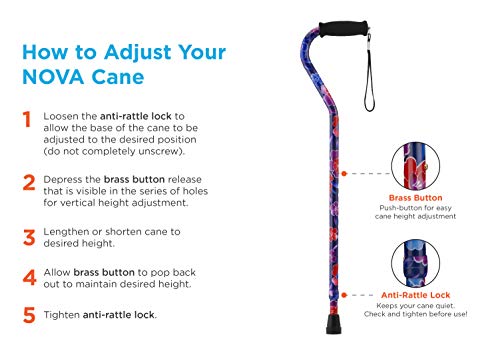 Black Lightweight Adjustable Walking Cane with Offset Handle X203627