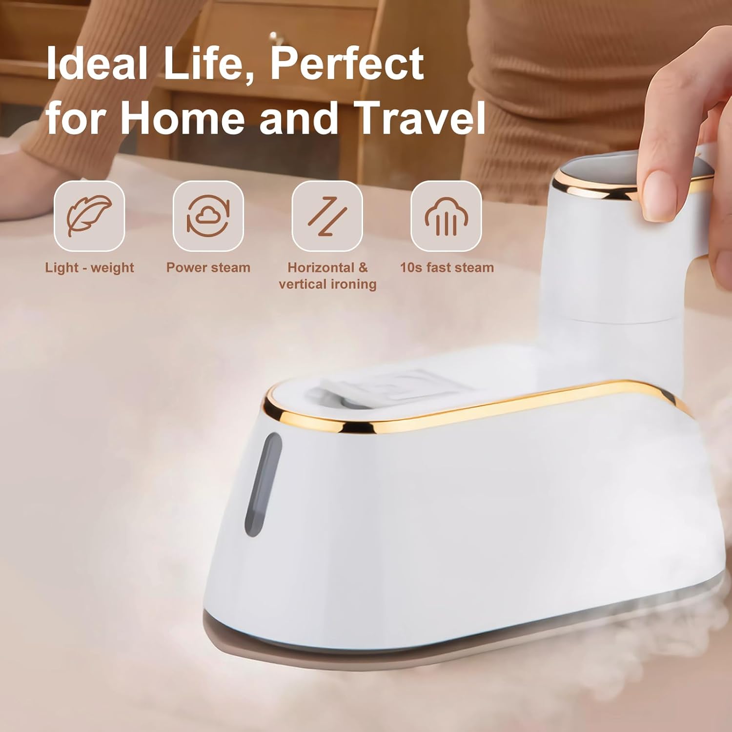 1300W Portable Handheld Clothes Steamer with LCD Screen D505