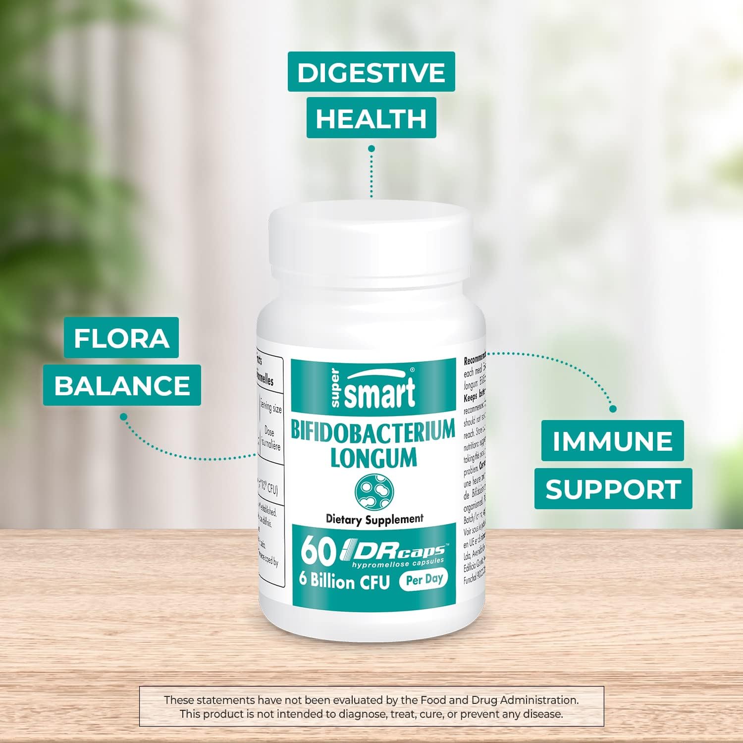 Bifidobacterium Longum Probiotics Supplement 60 DR Capsules O632883