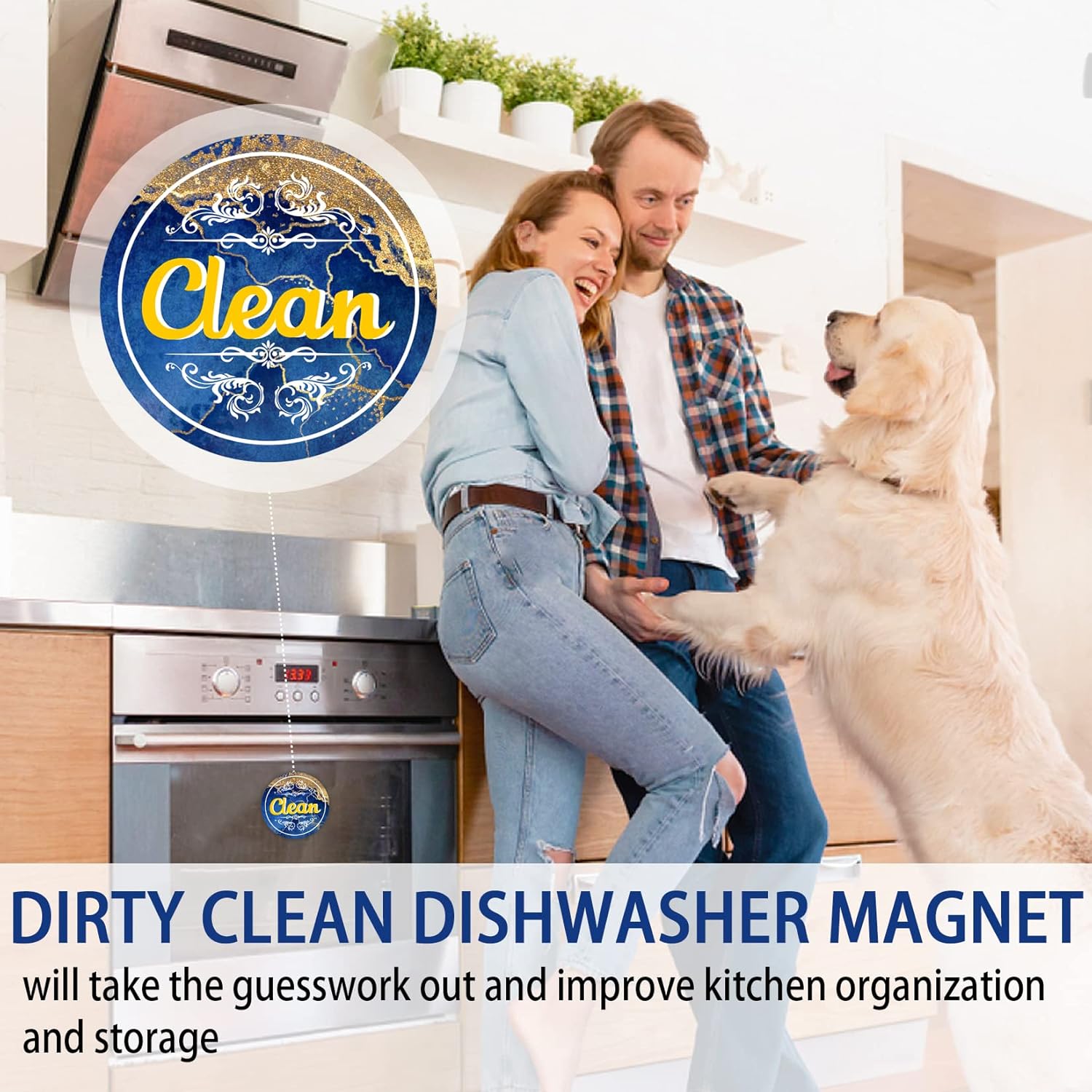 Dishwasher Magnet Clean Dirty Sign D1698