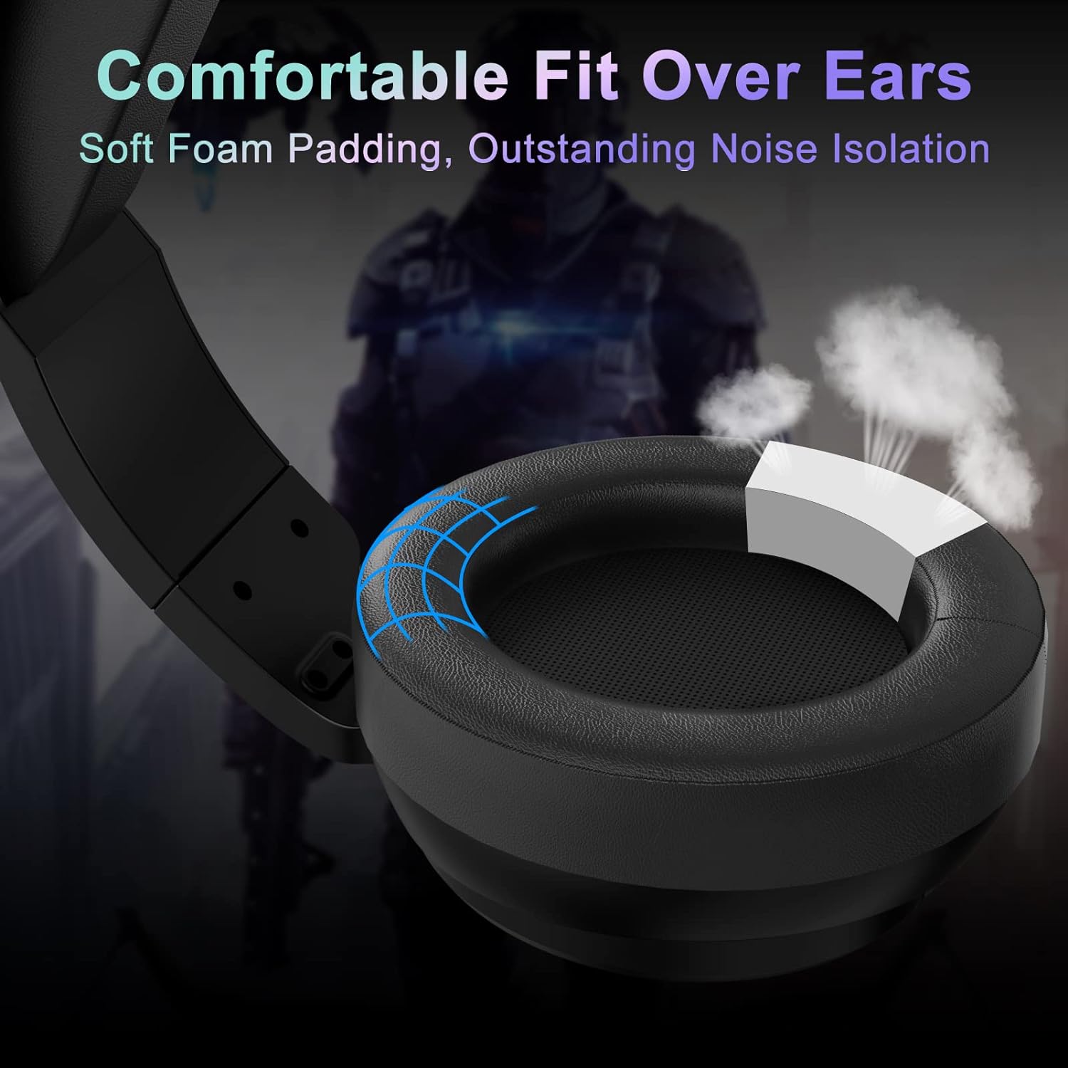 USB Pro Gaming Headset with 7.1 Surround Sound and Noise Cancelling Microphone E564