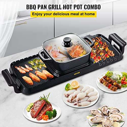 Electric Grill Hot Pot 2 in 1, Non-Stick Pan G543