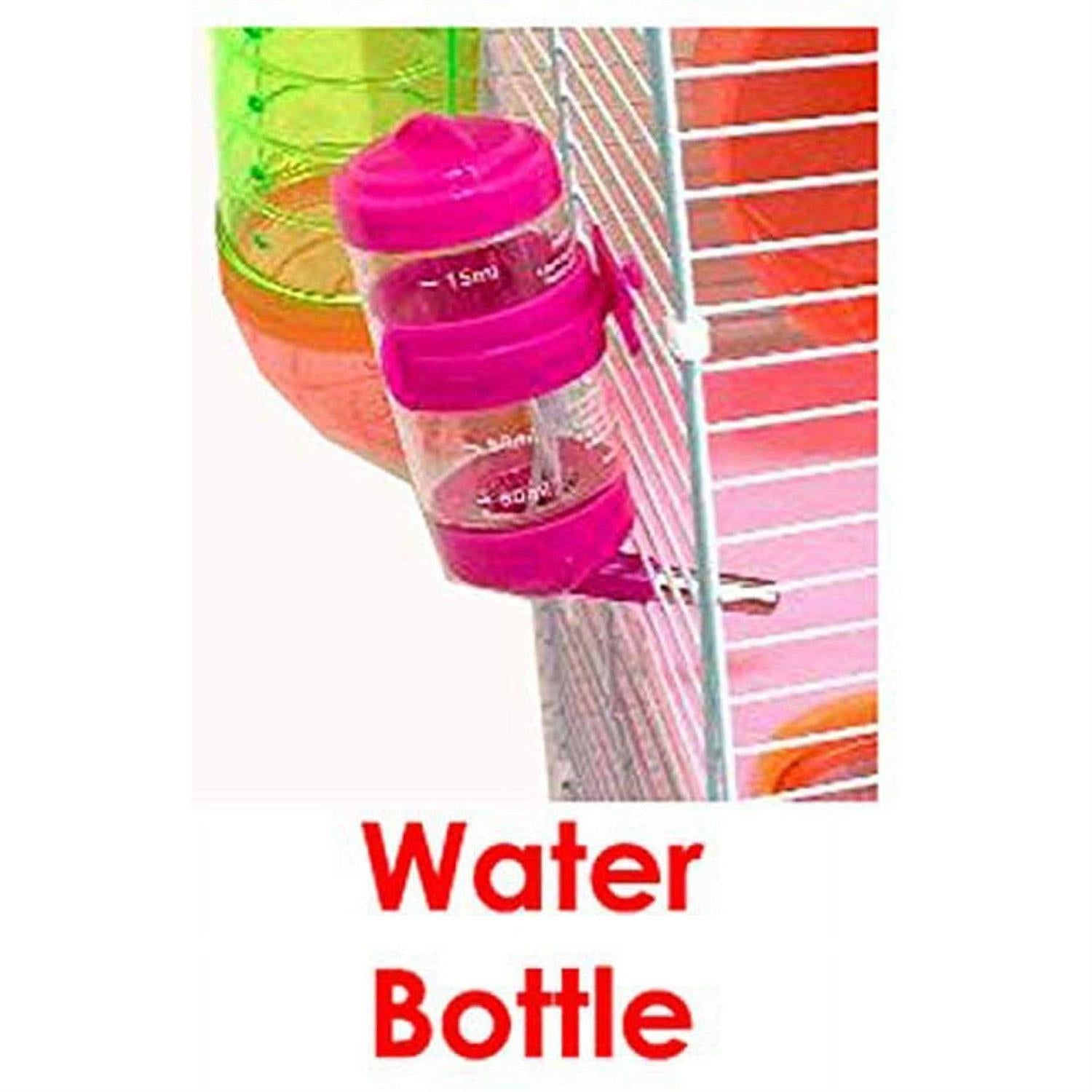 Pink Large 5-Levels Twin Tower Hamster Mouse Habitat Wire Animal Cage With Long Crossover Tube Y497975