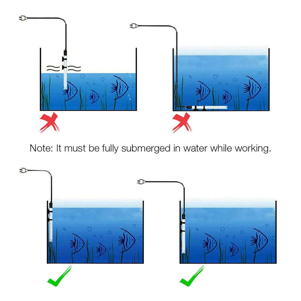 200W Adjustable Submersible Aquarium Heater T397129