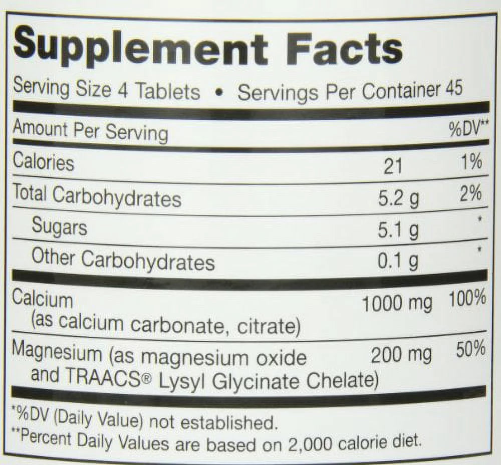 Chewable Calcium Complex Tablets, 180 Ct W434