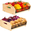2 Pack Stackable Bamboo Storage Bin with Handle M472254