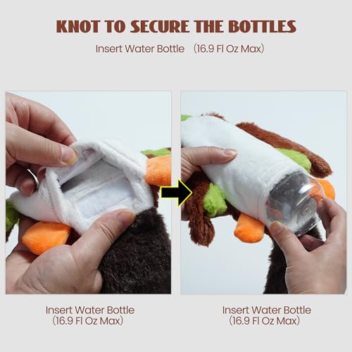 2-in-1 Crinkle Dog Toys, 20.5" Large Size Stuffless Dog Toys R4925
