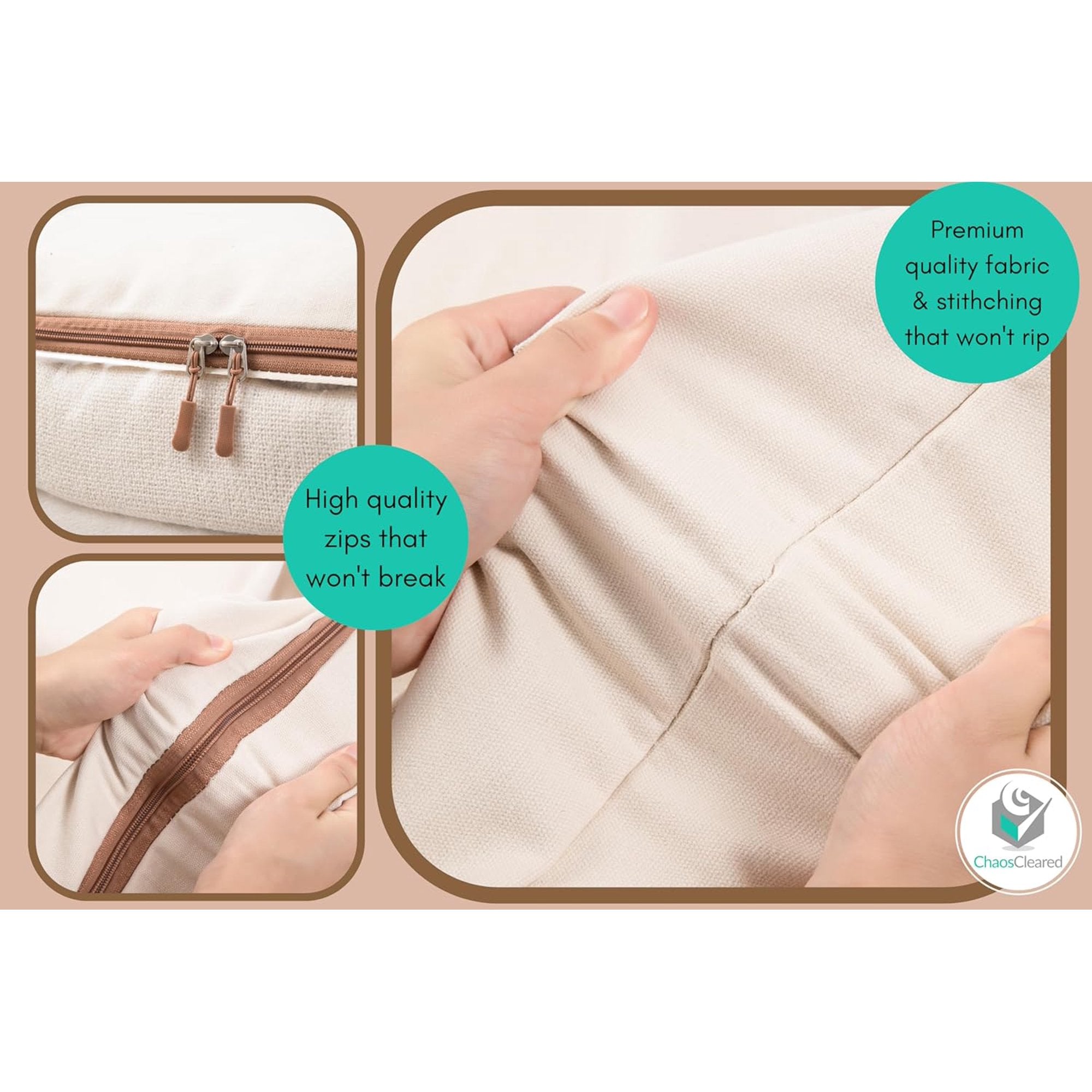Canvas Clothing Storage 2 Bags Clothes Organizer K377