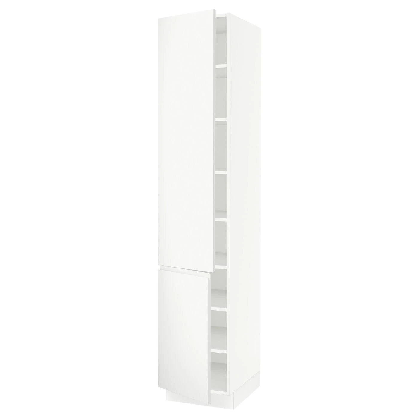 White High Cabinet with shelves and 2 Doors B53382