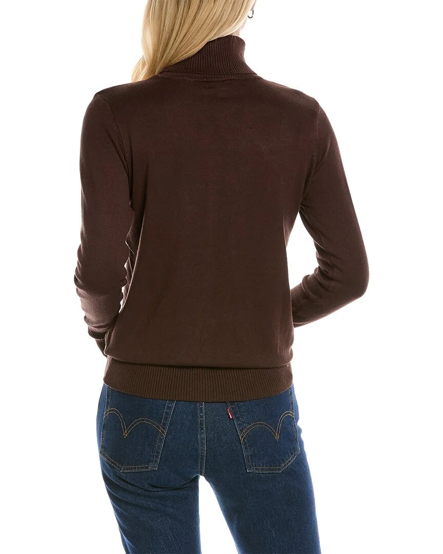 Button Cuff Turtleneck Sweater P178