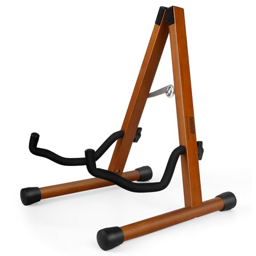 Hardwood Black Foldable Guitar Stand A719899