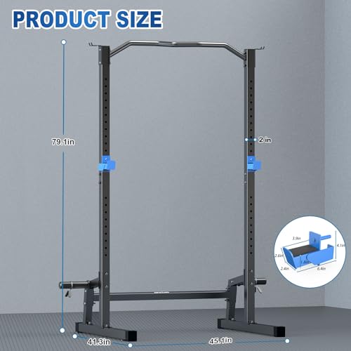 Power Rack Squat Rack Cage with Pull Up Bar J455470