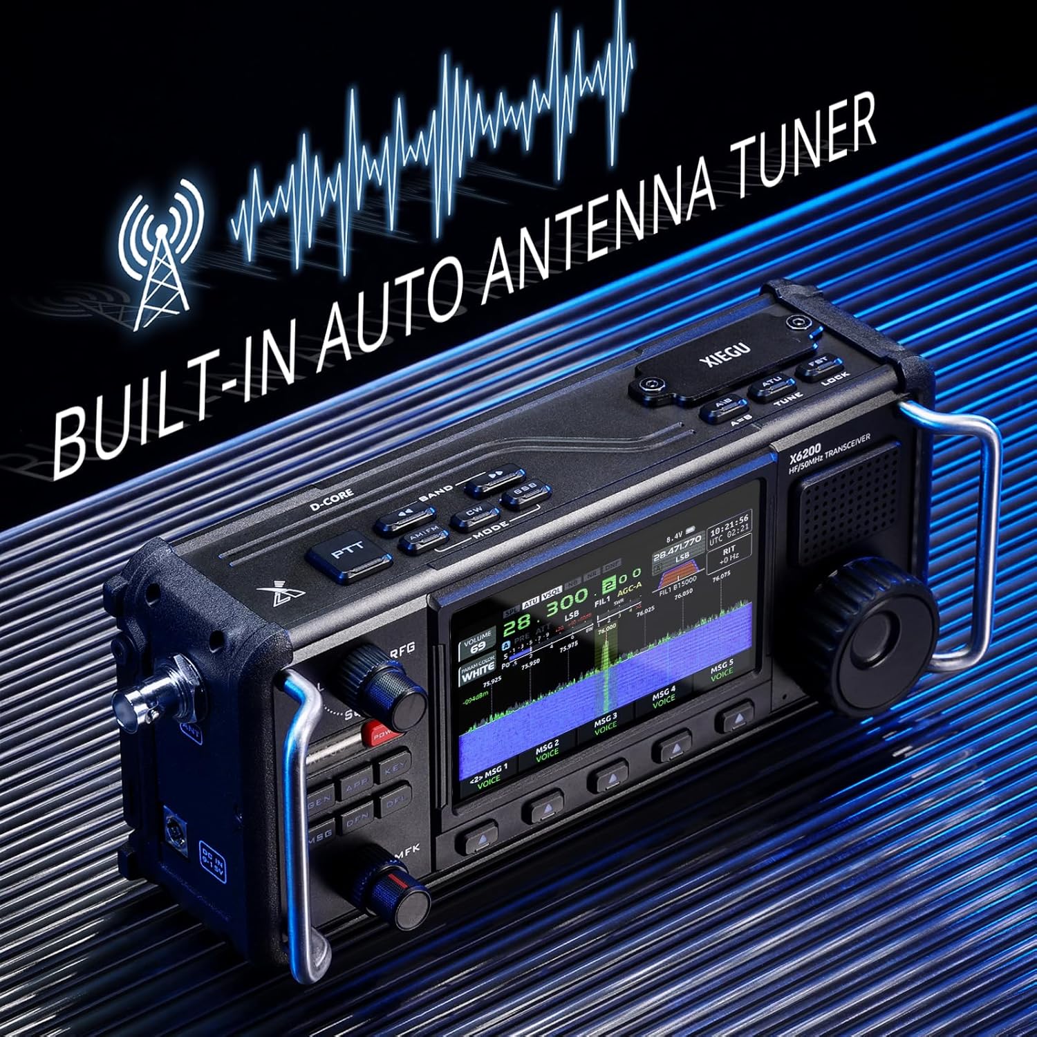 Portable HF Radio Transceiver with 4 LCD Screen H320