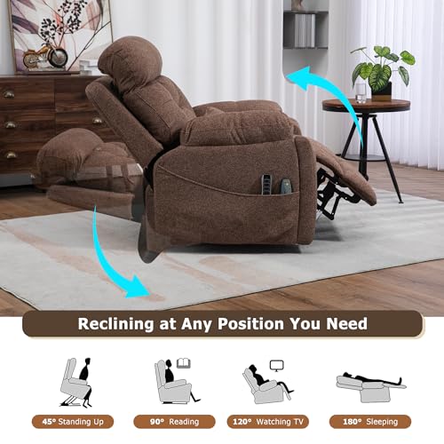 Oversized Power Lift Recliner Chair with Heat and Massage I56609