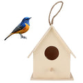 Wooden Bird House Kits for Kids Small Hanging Birdhouse for Outside Durable Wood DIY Bird Nest Hut Large size with hemp rope Y7684