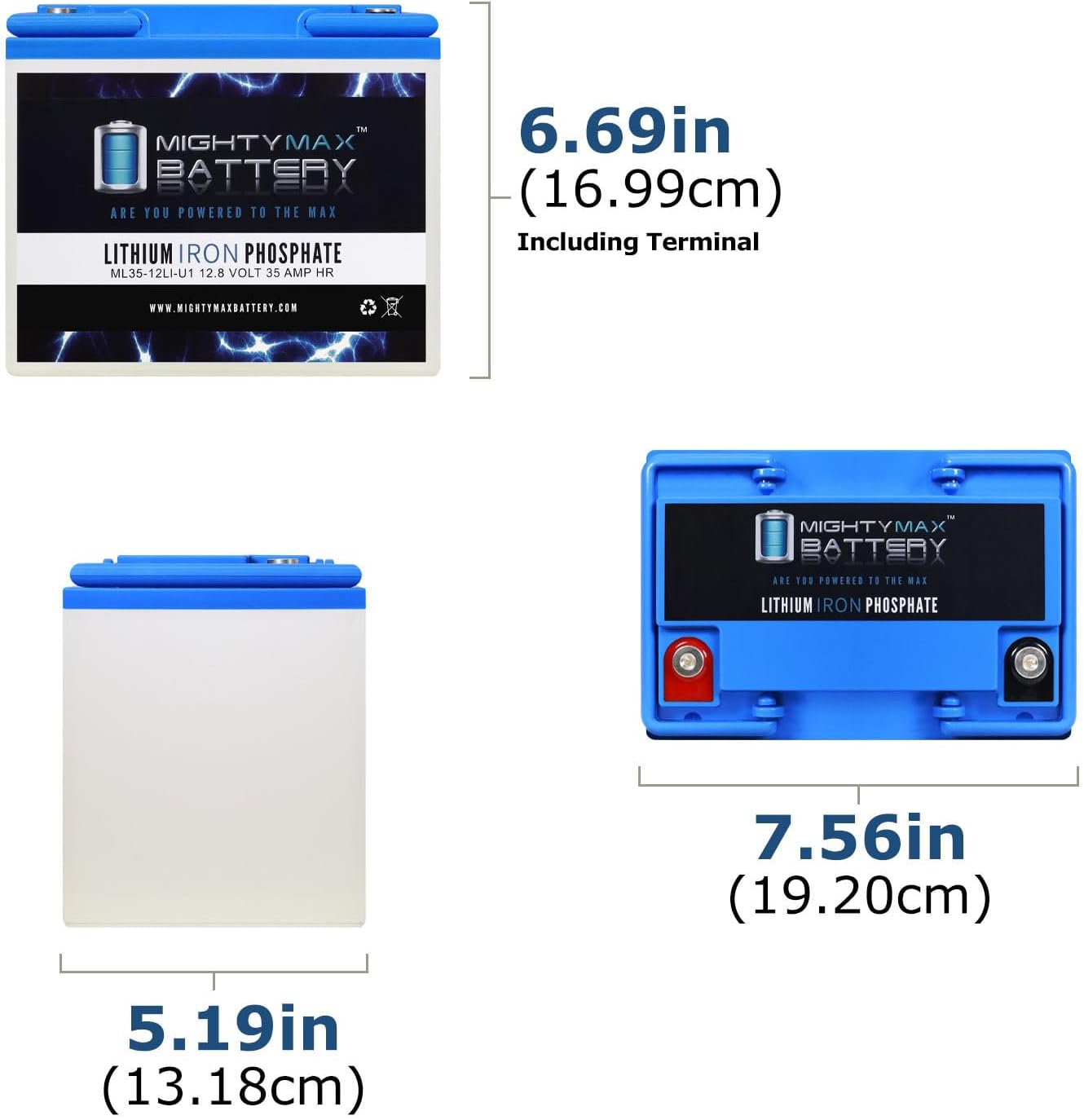 12V 35AH U1 Lithium Replacement Battery Q96115