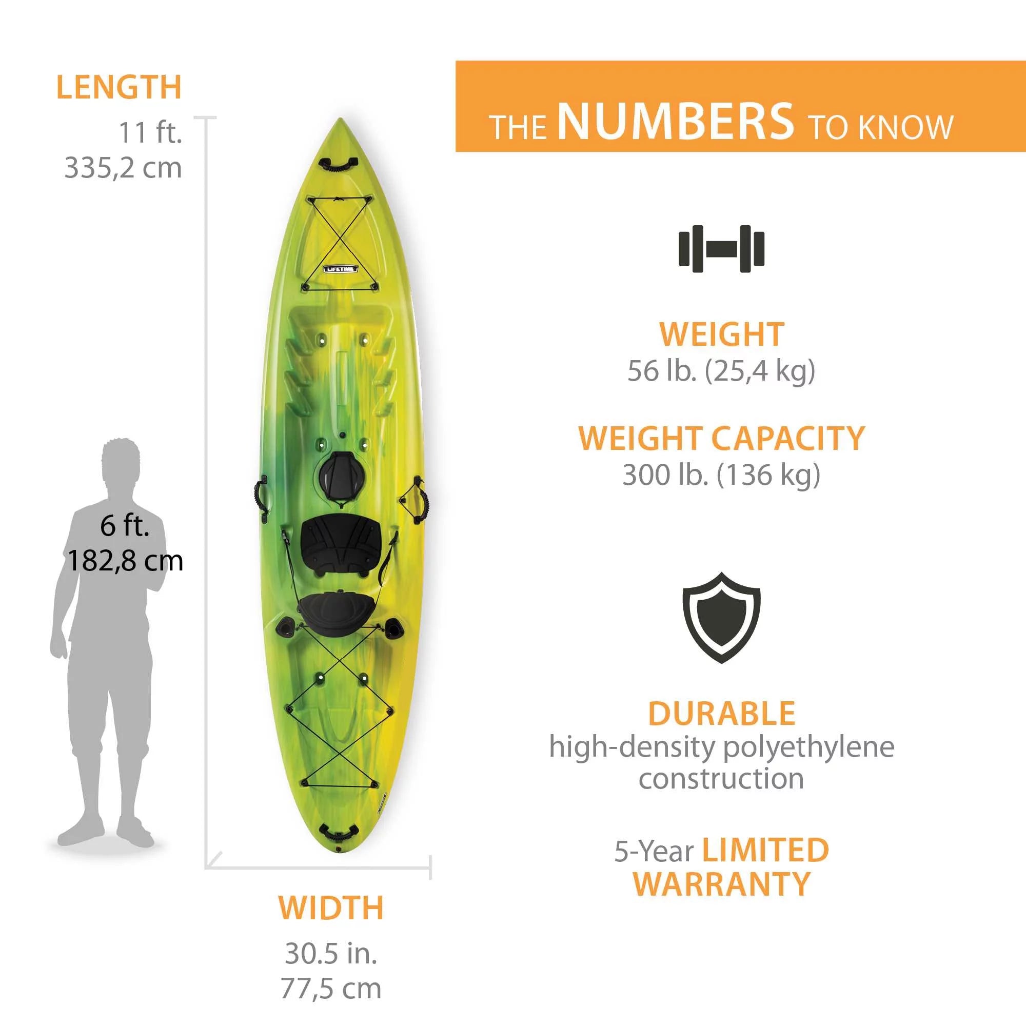11 ft Sit-on-Top Kayak M8952