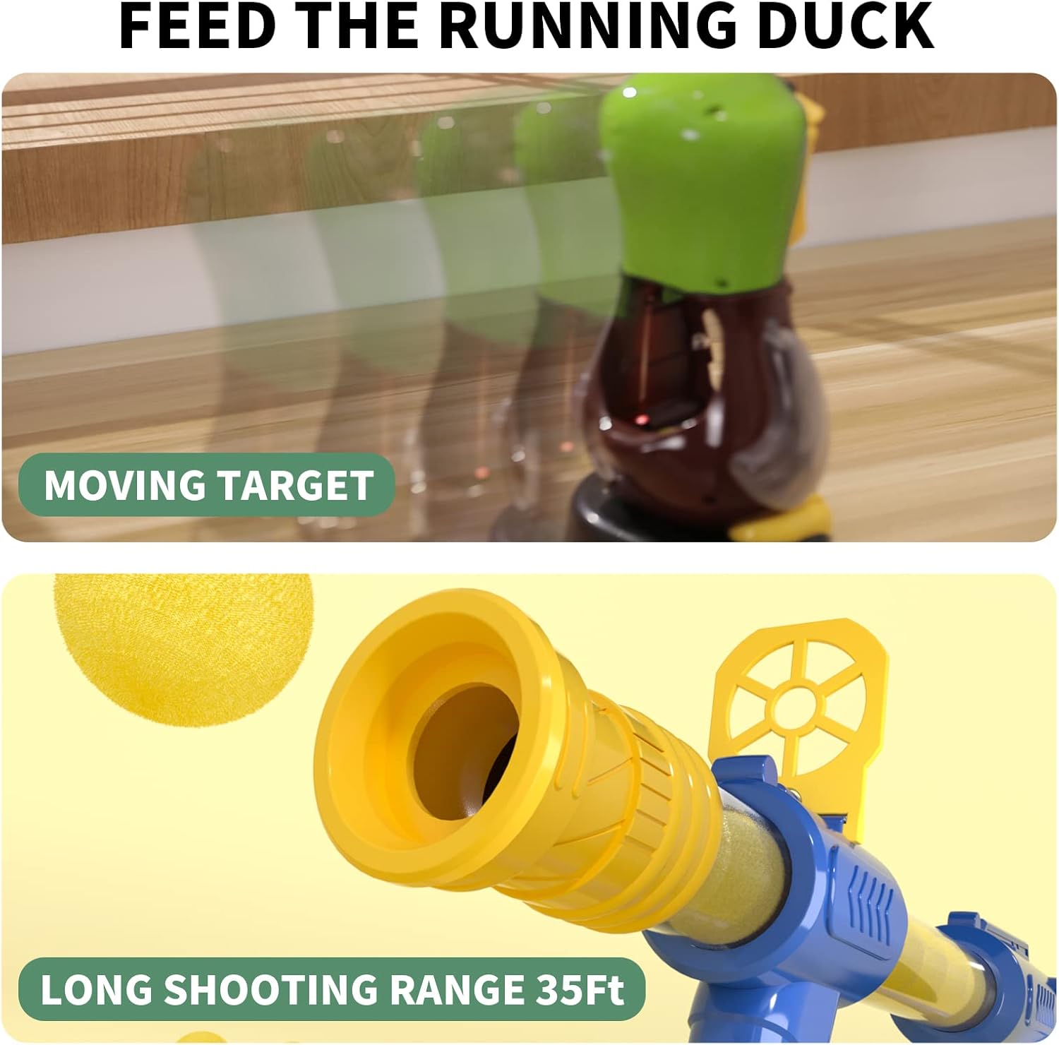 2 Packs of Toy Foam Blasters with Movable Target T6353