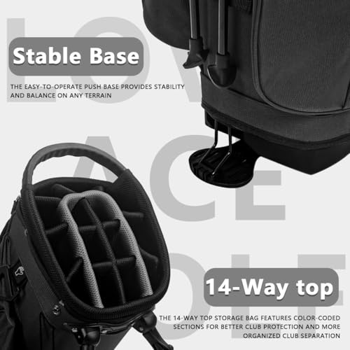 Lightweight 14-Way Golf Stand Bag E51529
