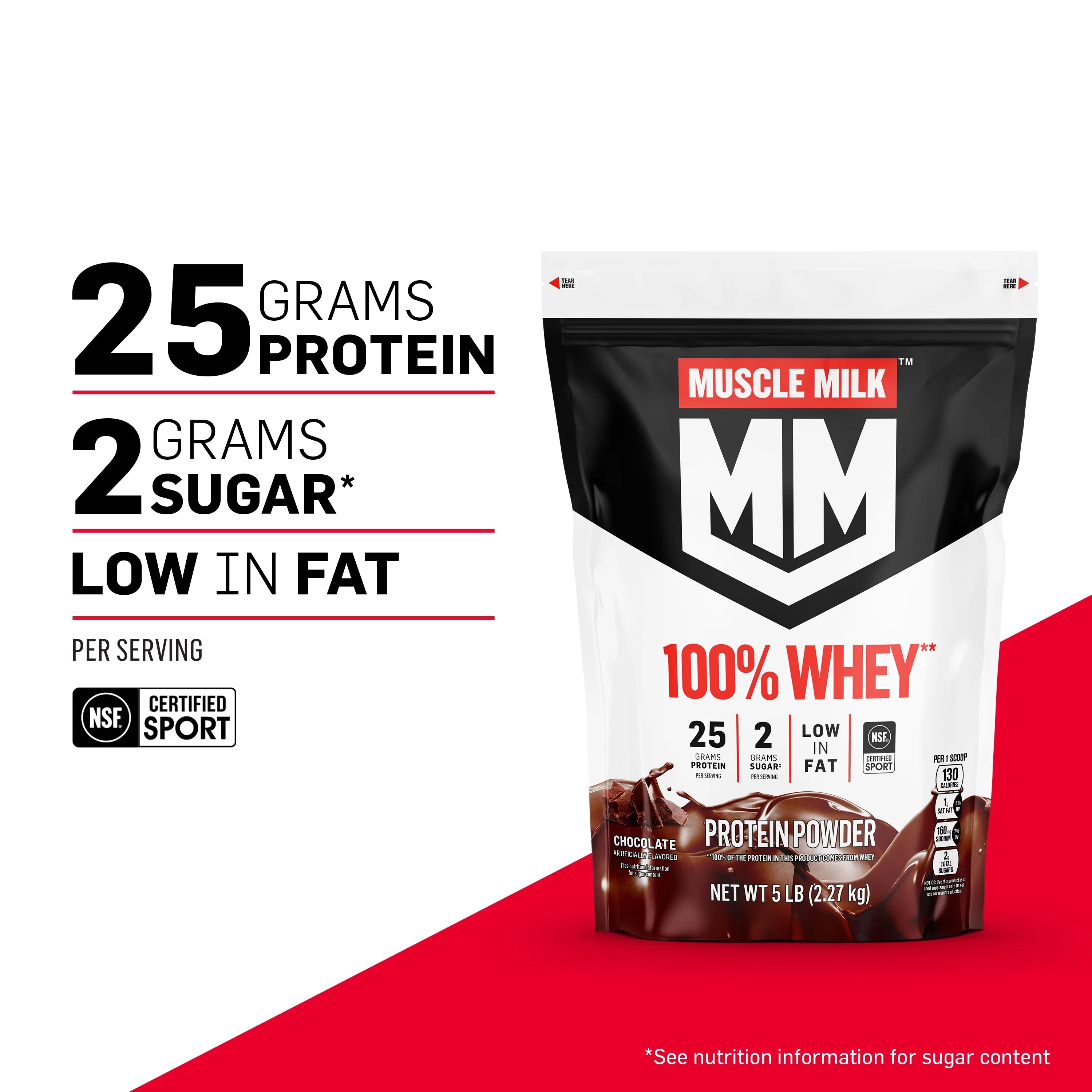 Vanilla Whey Protein Powder, 5 Pound, 66 Servings W120