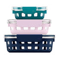 Leak-Proof Glass Food Storage Containers with Silicone Sleeves and Airtight Lids V71711
