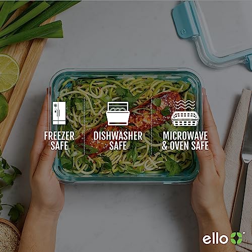 Leak-Proof Glass Food Storage Containers with Silicone Sleeves and Airtight Lids V71711