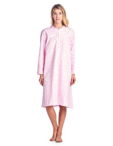 Women's Flannel Floral Long Sleeve Nightgown H513420