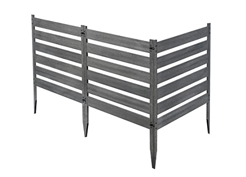 Charcoal Color WoodTek Vinyl Garden Fence Kit (3 Panels) T4180