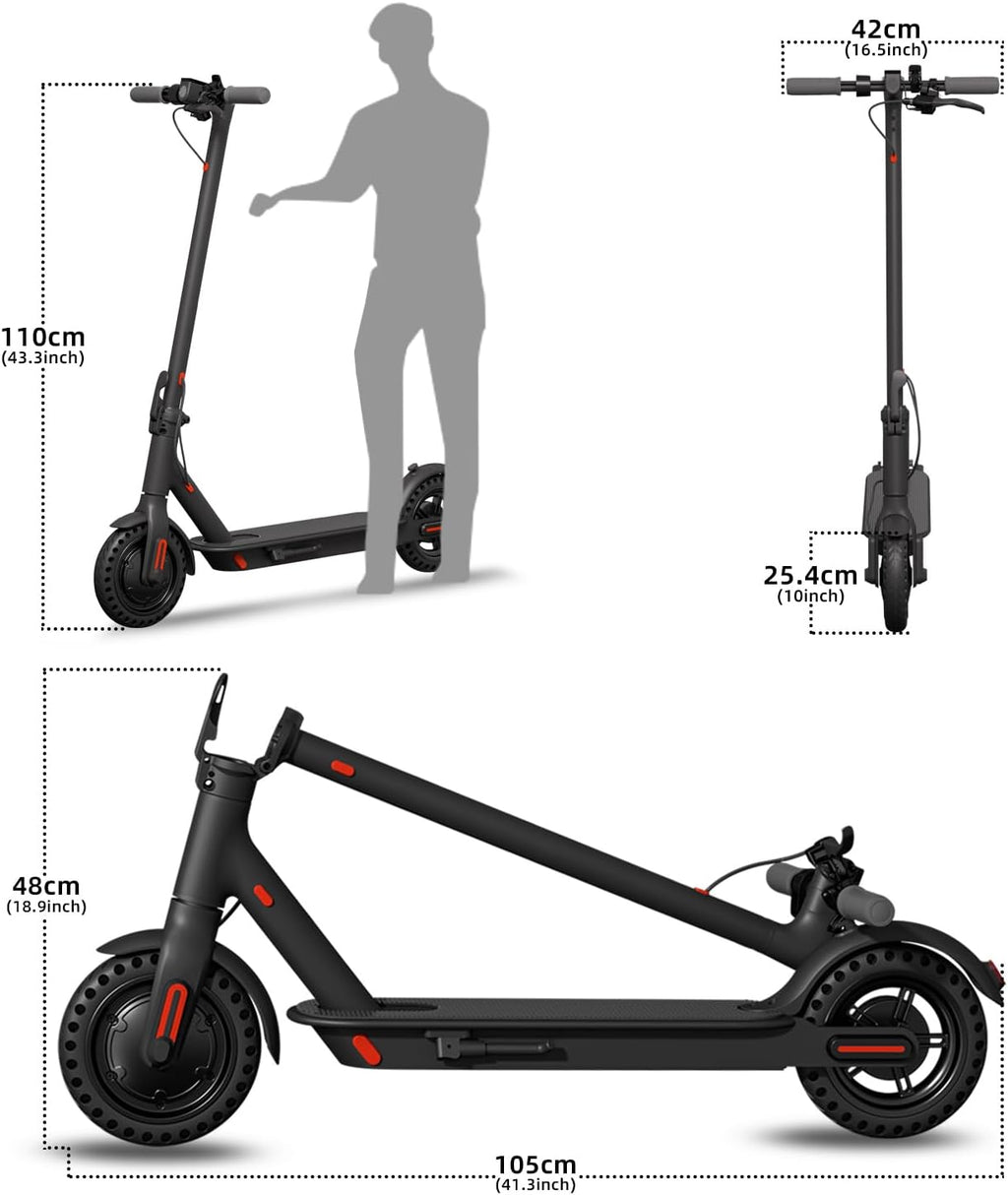 Electric Scooter with 8.5'' Tires, 350-500W Motor, 20/28 MPH Speed A313