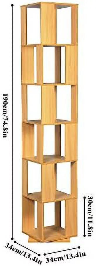 Black Walnut 6 Tier Wooden Bookcase Z41256