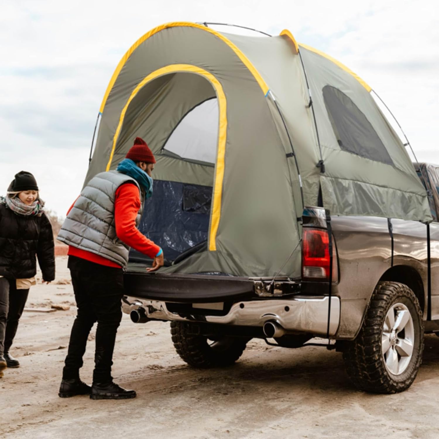 Waterproof PU2000mm 2-Person Truck Tent for 6.2-6.8 Ft Bed with Carry Bag I368