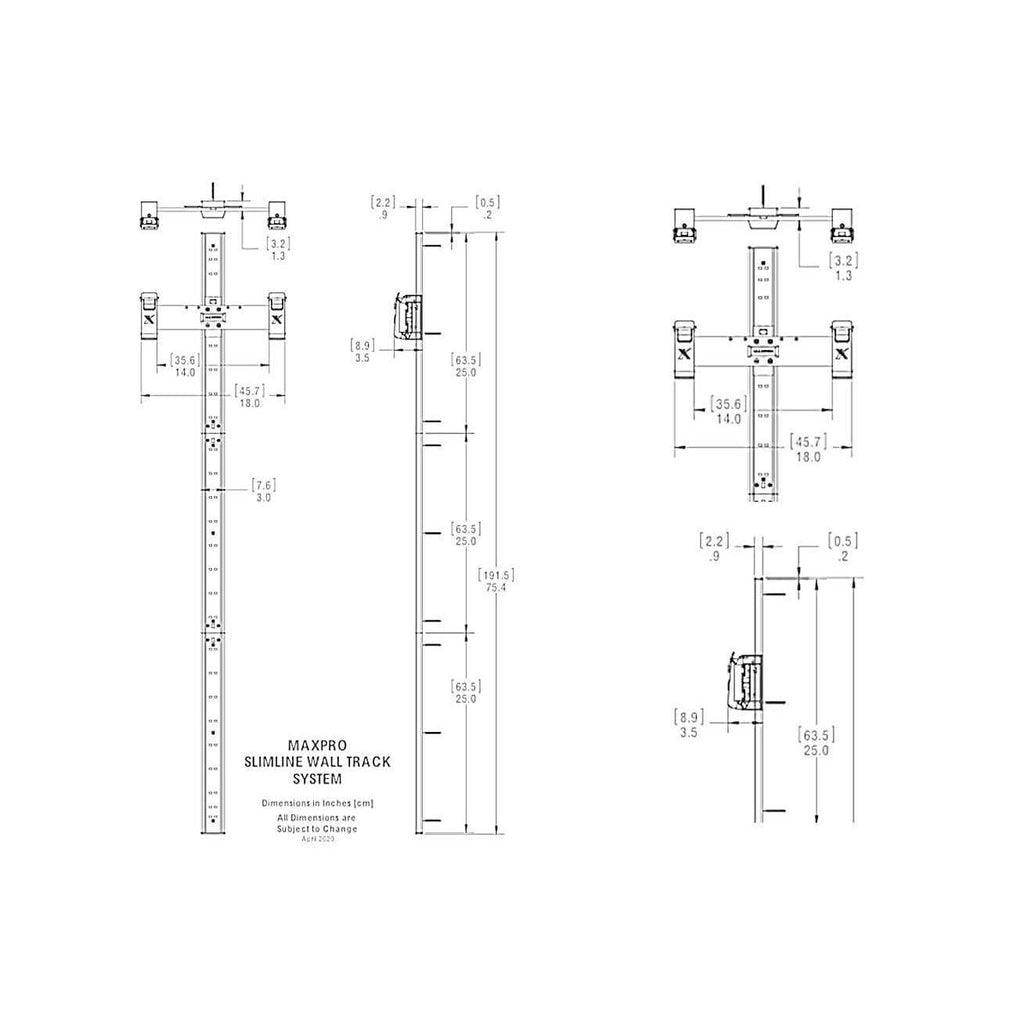 Slimline Wall Track Home Gym H9674