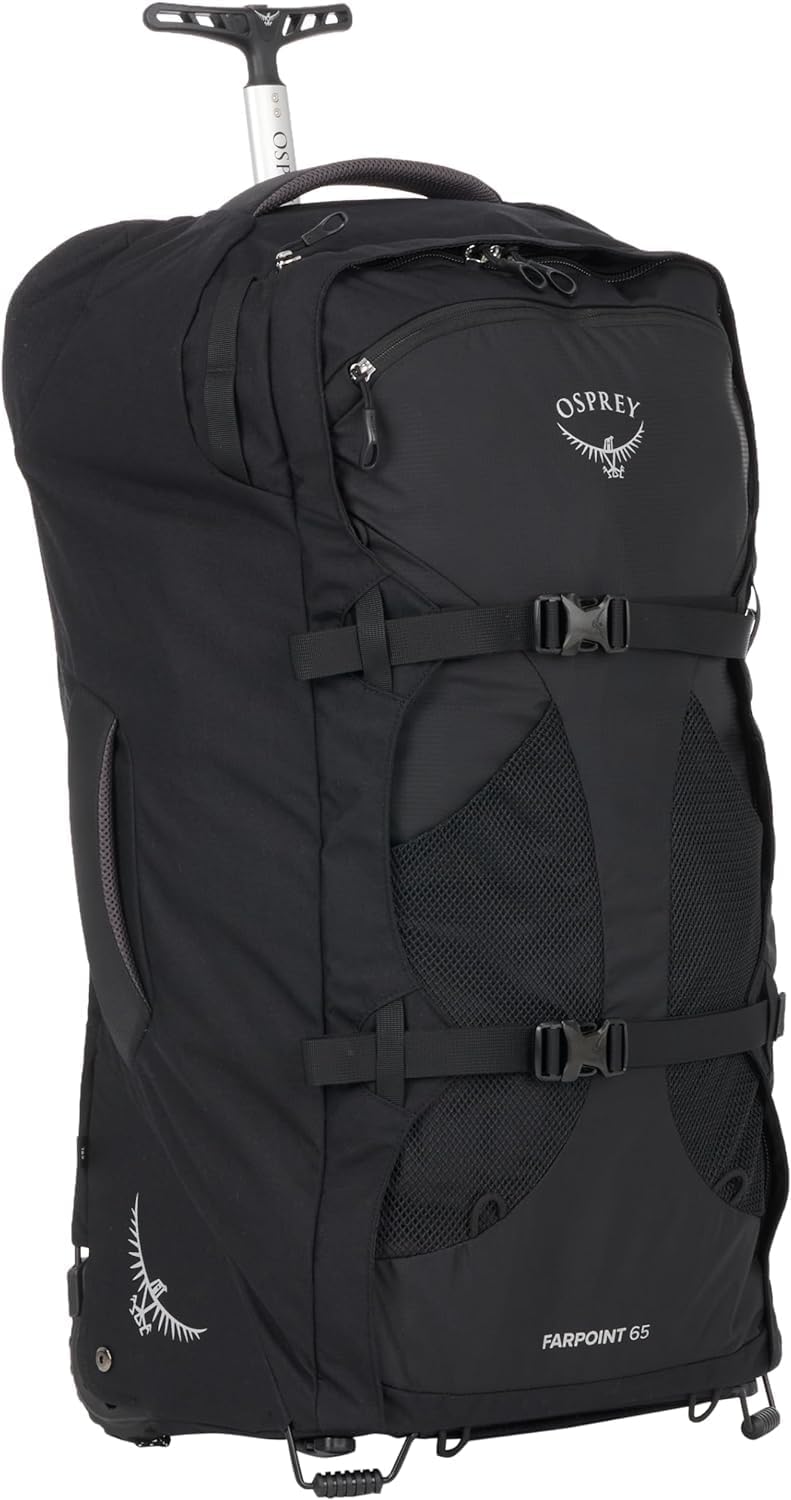 Black 65L Wheeled Travel Pack F7707