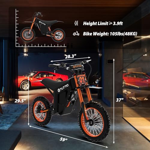 48V 21AH Removable Battery Electric Dirt Bike with Hydraulic Brakes W52597