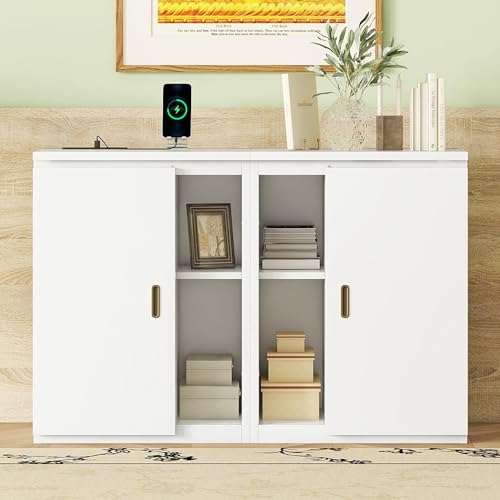 Gray Solid Wood Murphy Cabinet Wall Bed With Storage and Bookcase Headboard E385