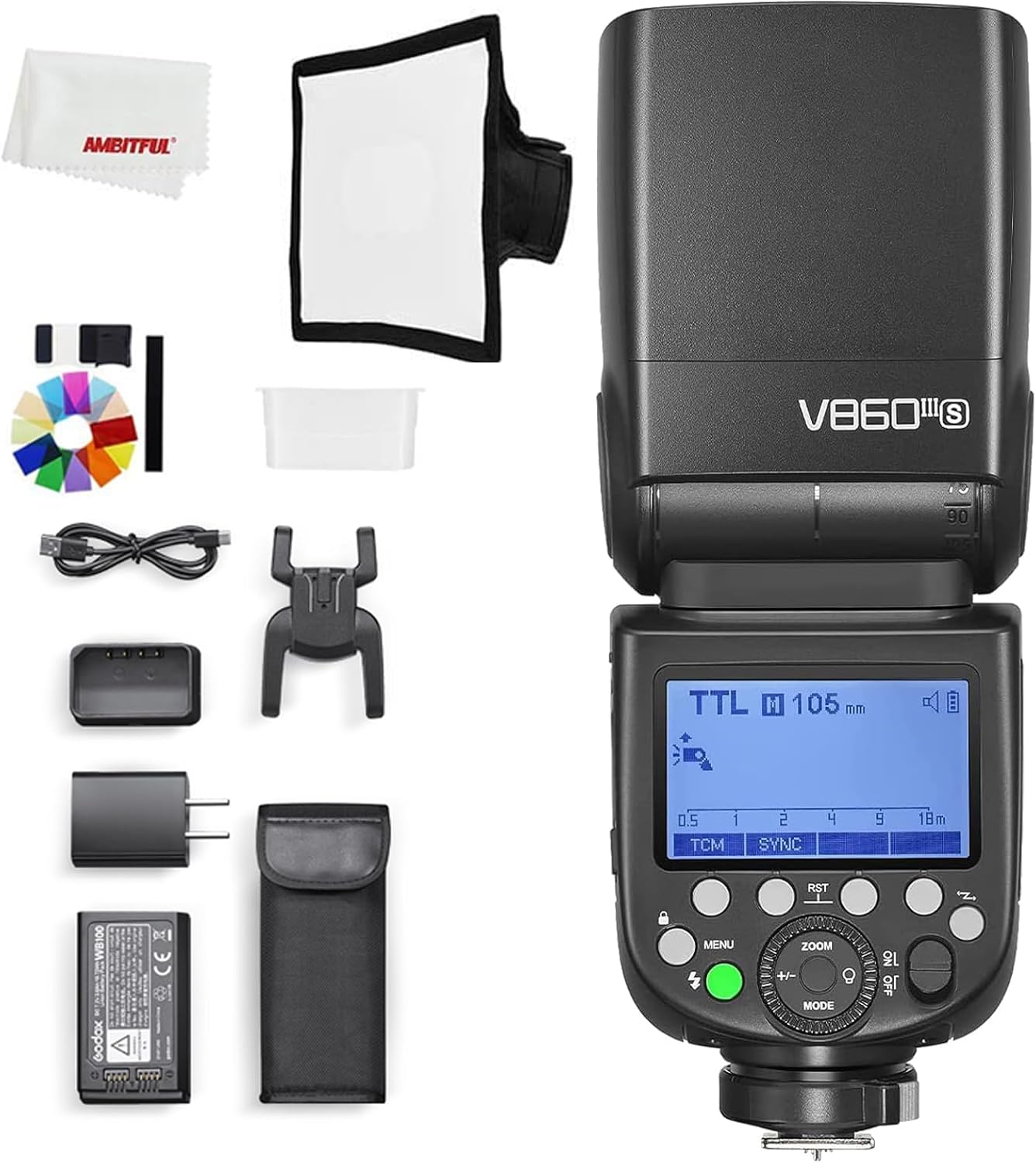 2.4G High-Speed Sync 7.2V 2600mAh Li-ion Battery Camera Flash Speedlite X5105