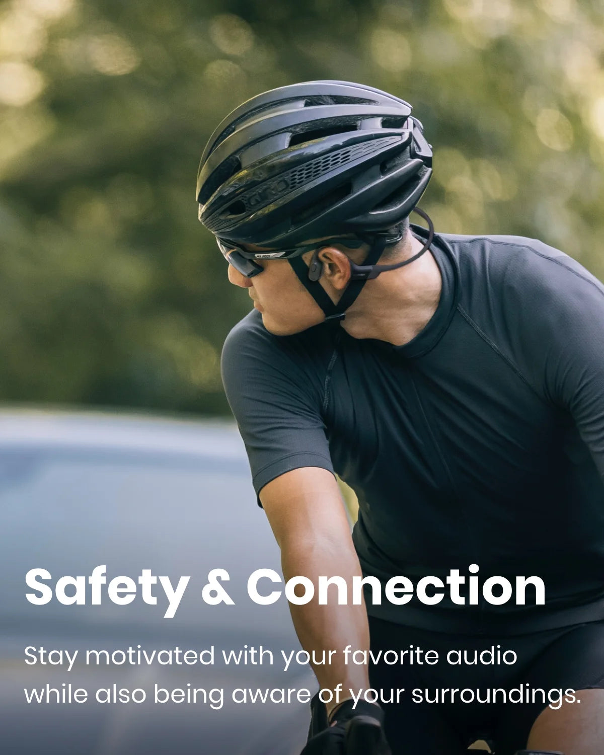 Black Bone Conduction Waterproof Bluetooth Headphones I15618