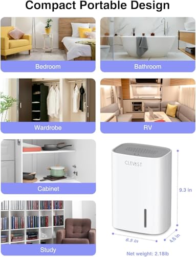 30 OZ Mini Quiet Dehumidifier R853