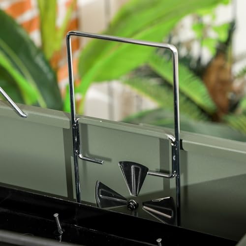Charcoal BBQ Grill with 235 sq.in. Cooking Area, Tabletop Outdoor Barbecue with Ash Catcher and Built-in Thermometer, Black Q76761